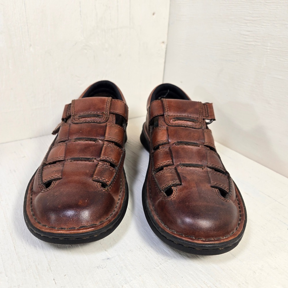 Streetcars ASC Comfort Men's Brown Leather Fisherman Sandals 8.5 M 5714-FG-7/708